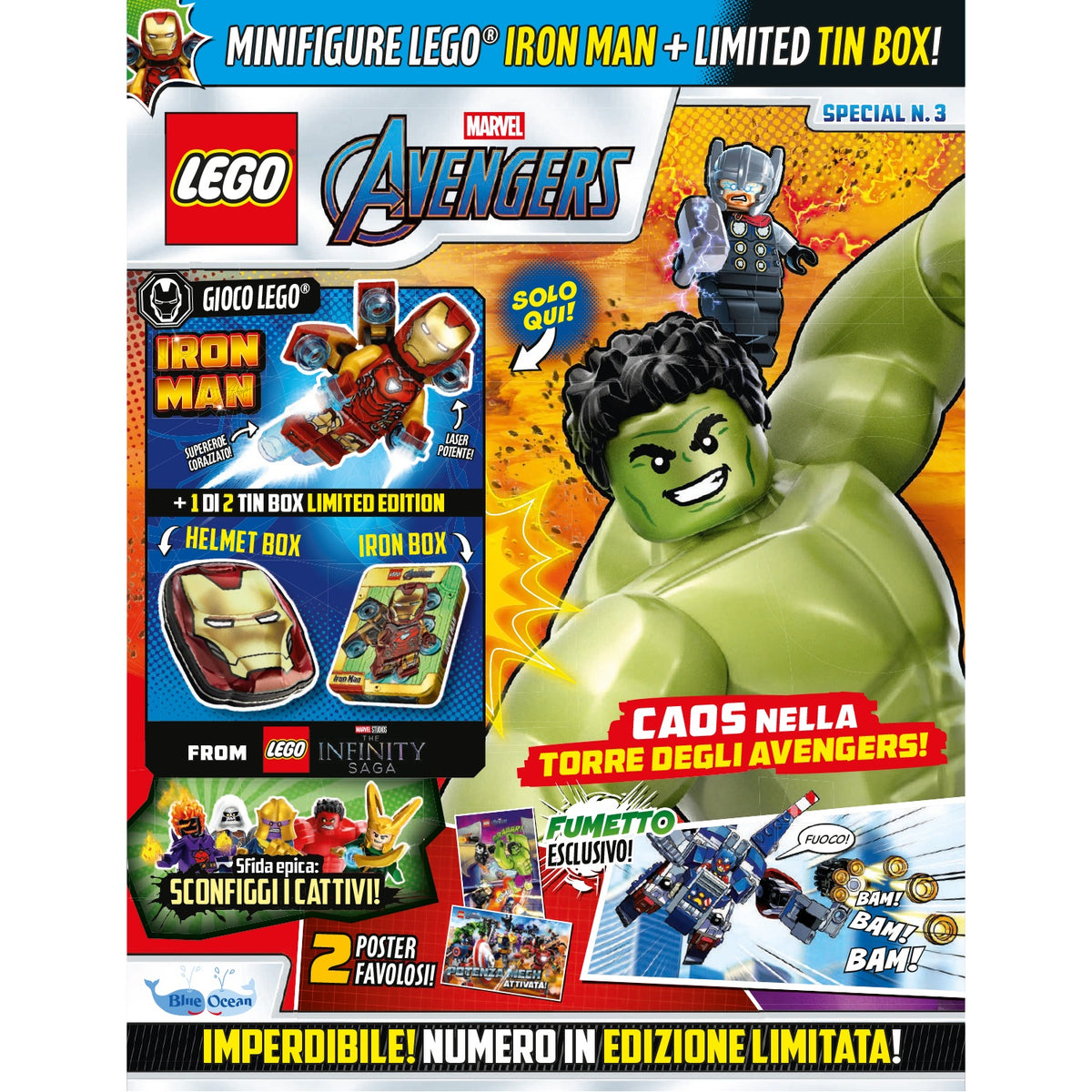 LEGO AVENGERS SPECIALE N.3 - IRON MAN CON TINBOX - Immagine 2
