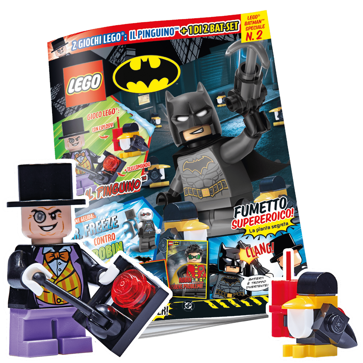 LEGO BATMAN SPECIALE N.2 - PINGUINO + 1 BAT-SET