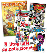 TOPOLINO 3595 + LITOGRAFIE MARVEL