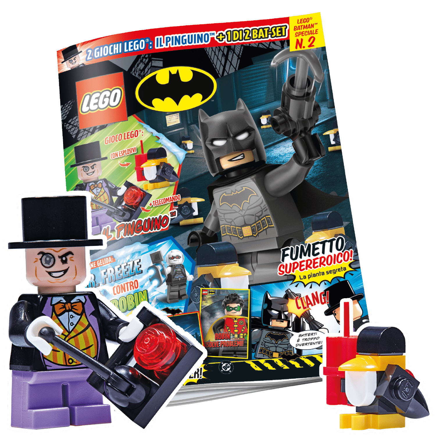LEGO BATMAN SPECIALE N.2 - PINGUINO + 1 BAT-SET