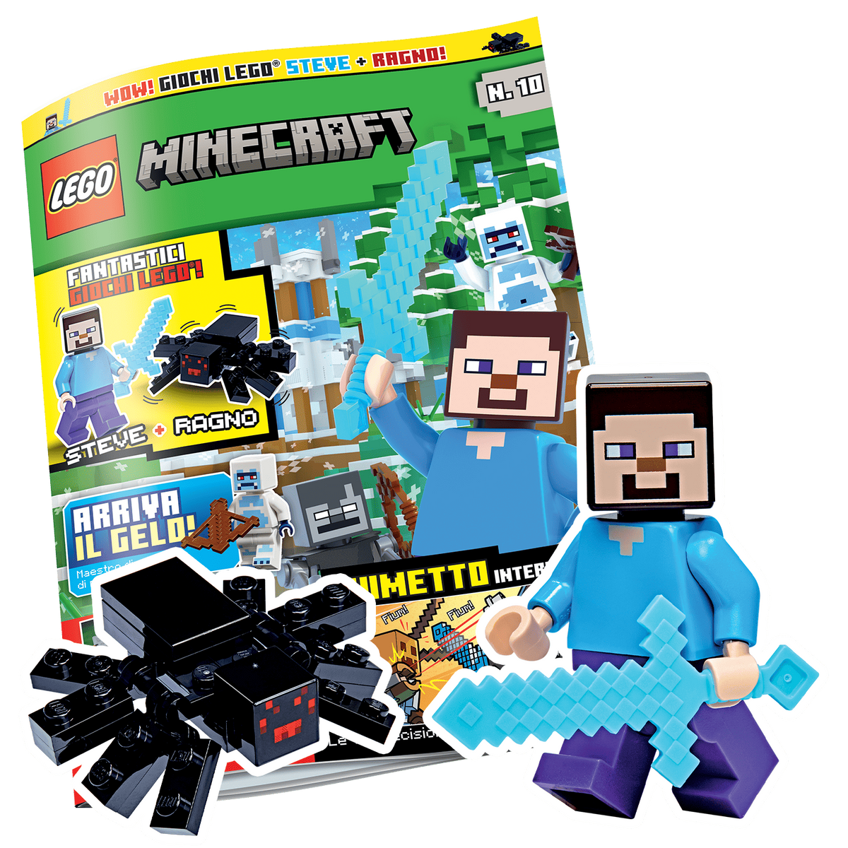 LEGO MINECRAFT N.10 - GIOCO LEGO: STEVE + RAGNO