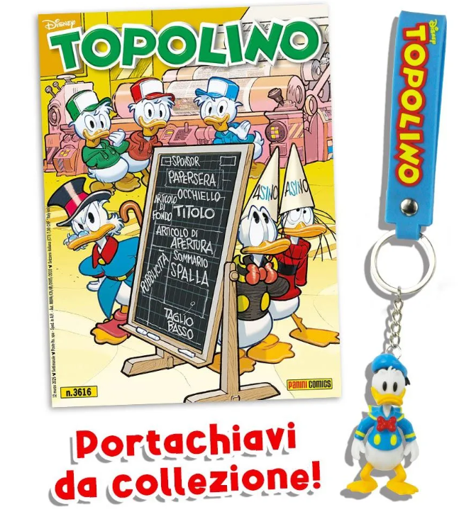 TOPOLINO 3616 + PORTACHIAVI PAPERINO