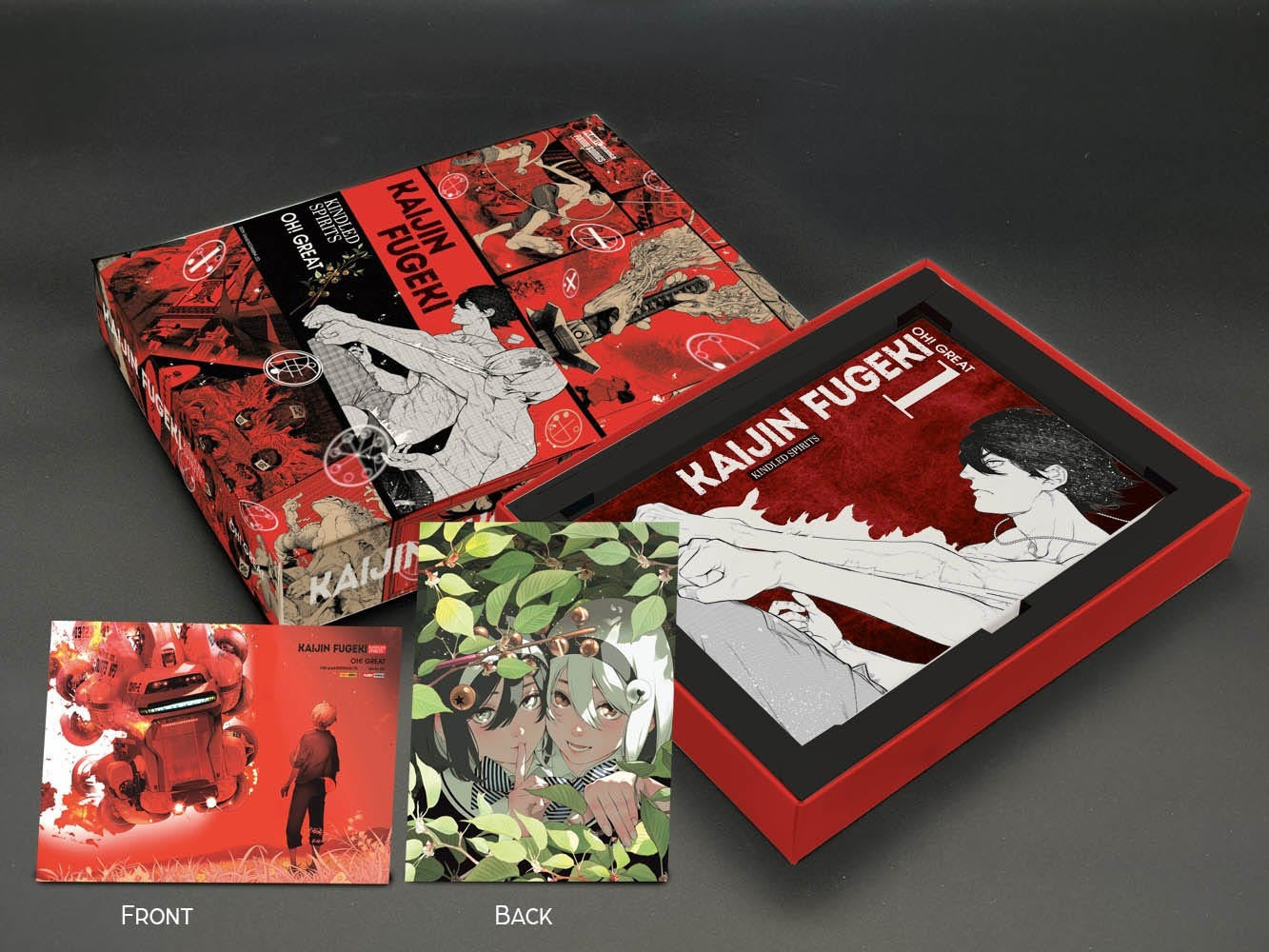 KAIJIN FUGEKI KINDLED SPIRITS 1 - COFANETTO CON VARIANT E CARTOLINA